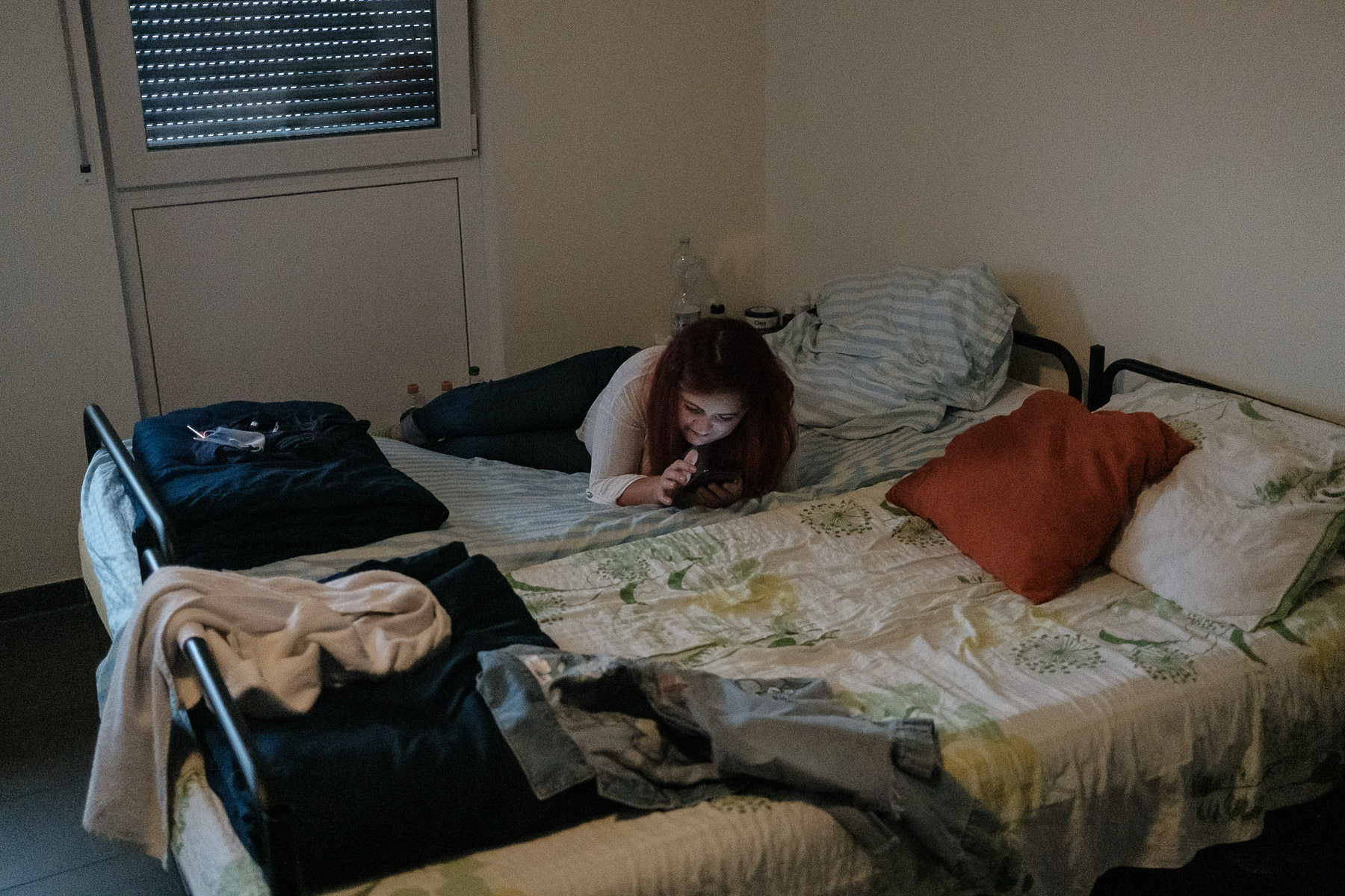 Oana în camera de la ferma Höfler Gemüse, Nürnberg