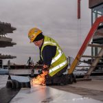 Gheorghe Câmpeanu, 50 de ani, pe un șantier din Tournai, Belgia, 2024