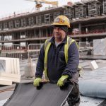 Gheorghe Câmpeanu, 50 de ani, pe un șantier din Tournai, Belgia, 2024