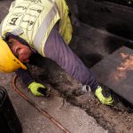 Ion Câmpeanu, 51 de ani, pe un șantier din Tournai, Belgia, 2024