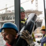 Dorel, Gheorghiță și Gheorghe pe un șantier din Tournai, Belgia, 2024