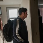 Ionuț pleacă la școală. La Louvière, Belgia, aprilie 2024